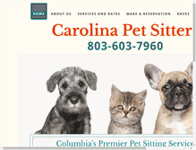 Tablet Screenshot of carolinapetsitters.com